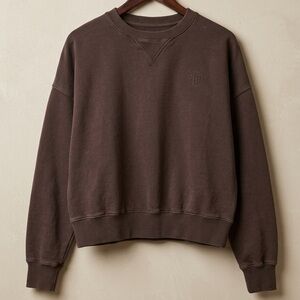 Ninth Hall Fundamentals Brown Wash Relaxed Crewneck Sweatshirt SIZE MEDIUM